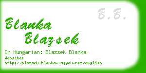 blanka blazsek business card